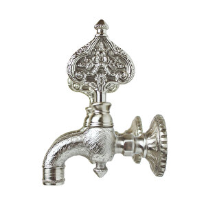 İkili Desenli Perlatörlü Mat Krom İnox Saten Osmanlı Musluk