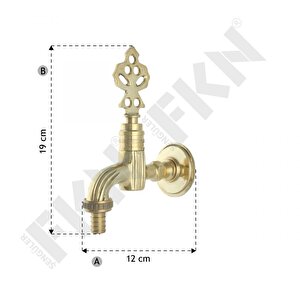 Lüks Rekorlu Sarı Osmanlı Musluk