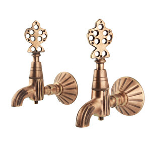 İkili Hamam Taslı Bakır Osmanlı Musluk