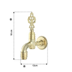 İkili Lüx Perlatörlü Sarı Osmanlı Musluk