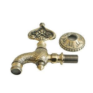 Fkn Desenli Perlatörlü Antik Osmanlı Musluk