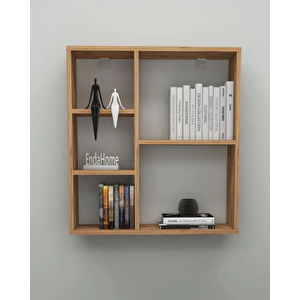 Enda Home Myra 5 Gözlü Çok Amaçlı Modern Duvar Rafı Atlantik Çam