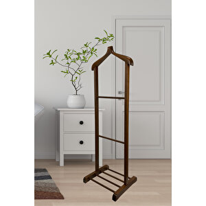 Reyo Home Gürgen Tekli Dilsiz Uşak Cilalı Ceviz Ayaklı Askılık