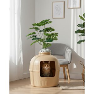 Dekorapet Dekoratif Kedi Tuvaleti Latte