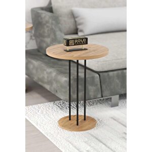 Reyo Falez Siyah Terra Zigon Sehpa Ceviz