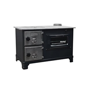 213 Mat Siyah Tuğlalı Kuzine Soba