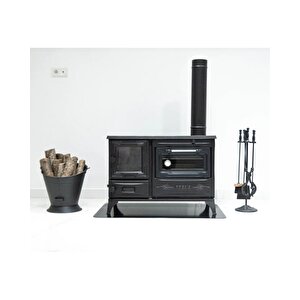 Stove Kırkgöze Büyük Camlı Fırınlı Şömine Soba