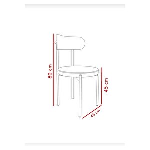 Vivo Serisi 1 Adet Metal Ayaklı Tedy Kumaş Sandalye (antrasi̇t) Antrasit