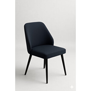 Sandalye Mutfak/salon Sandalyesi Baby Face Kumaş Metal Siyah Ayak 1 Adet (antrasit Kumaş Siyah Ayak) Antrasit