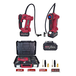 Brushless 21v Di̇ji̇tal Ekran Şarjli Lasti̇k Şi̇şi̇rme Pompasi Dfl98