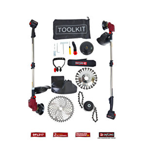 Professi̇onel Kömürsüz Şarjli Canavar Başlikli Çi̇m Bi̇çme Maki̇nasi Dfl-217