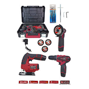 Pro Bakir Sargili Mi̇ni̇ 3'lü Hobi̇ Seti̇ 76mm Taşlama+dekupaj+armut Batarya Matkap Dfl-268