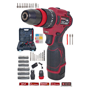 Pro Kömürsüz 130 Parça Çeli̇k Mandren Darbeli̇ Armut Batarya Matkap+çeli̇k Mandren Hedi̇ye Dfl-6