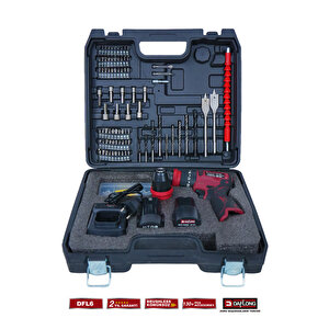 Pro Kömürsüz 130 Parça Çeli̇k Mandren Darbeli̇ Armut Batarya Matkap+çeli̇k Mandren Hedi̇ye Dfl-6