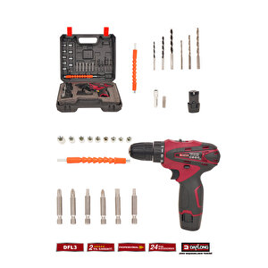 Daflonf 12v 2.0 Ah Çi̇ft Akülü Armut Batarya Matkap Dfl3