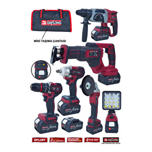 Pro Taşima Çantali 6'li Set Büyük Ti̇lki̇ Kuyruğu+led Fener Dfl-287