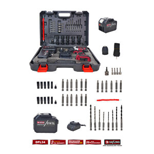 Pro 15 Pi̇lli̇ Batarya 21v Kömürsüz 1300nm Torklu 1/2 Şarjli Somun Sökme Dfl34