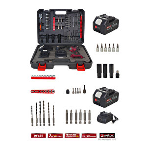 Pro Kömürsüz 650-700nm 1/2 Işikli Hiz Ayarli Şarj Göstergeli̇ Somun Sikma Dfl-35