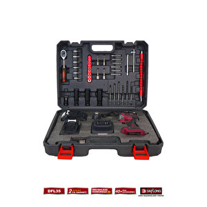 Pro Kömürsüz 650-700nm 1/2 Işikli Hiz Ayarli Şarj Göstergeli̇ Somun Sikma Dfl-35