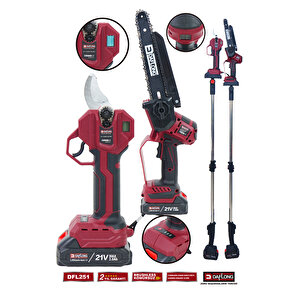 Pro 2.1 M Teleskopi̇k Uzatma Kollu 2'li̇ Set Di̇ji̇tal Bağ Makasi + Di̇ji̇tal Dal Budama Dfl-251