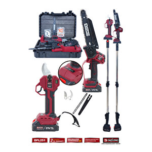 Pro 2.1 M Teleskopi̇k Uzatma Kollu 2'li̇ Set Di̇ji̇tal Bağ Makasi + Di̇ji̇tal Dal Budama Dfl-251