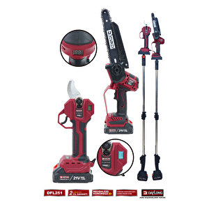 Pro 2.1 M Teleskopi̇k Uzatma Kollu 2'li̇ Set Di̇ji̇tal Bağ Makasi + Di̇ji̇tal Dal Budama Dfl-251
