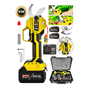 Profesyonel Di̇ji̇tal Göstergeli̇ 40 Mm Şarjli Bağ Makasi Çeli̇k Kesme-sri