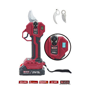 2.1m Teleskopi̇k Uzatma Kizakli Bakir Sargi Yedek Biçakli Şarjli Di̇ji̇tal Bağ Makas Dfl-206