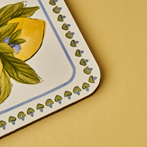 Lemoncello 6'lı Bardak Altlığı (10x10 Cm) Çok Renkli