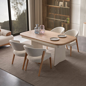 Salda 4 Sandalyeli Açılır Yemek Masa Takımı