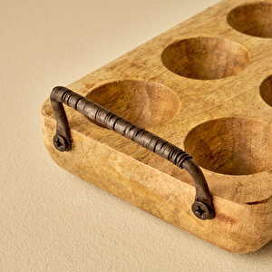 Spark 6'lı Yumurtalık Naturel (20x12x4,5 Cm) Naturel