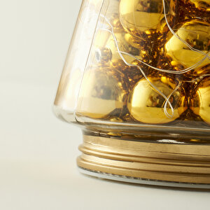 Christmas Tree Yılbaşı Ledli Aydınlatma Gold (12x12x29 Cm) Gold