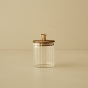 Beatrice Ahşap Kapaklı 3'lü Kavanoz Seti Naturel