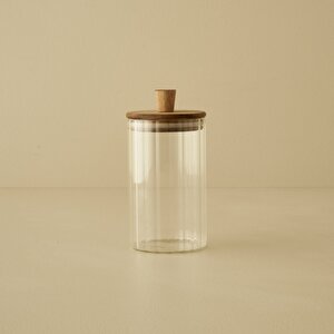 Beatrice Ahşap Kapaklı 3'lü Kavanoz Seti Naturel