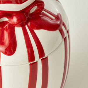 Merry Yılbaşı Seramik Kavanoz Kırmızı (860 Cc) Kırmızı