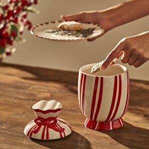 Merry Yılbaşı Seramik Kavanoz Kırmızı (860 Cc) Kırmızı