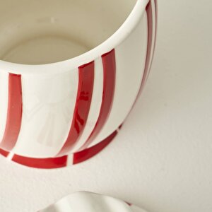 Merry Yılbaşı Seramik Kavanoz Kırmızı (860 Cc) Kırmızı