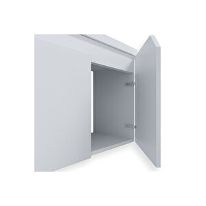 Napoli 80 Cm Mdf Banyo Dolabı Seti Beyaz