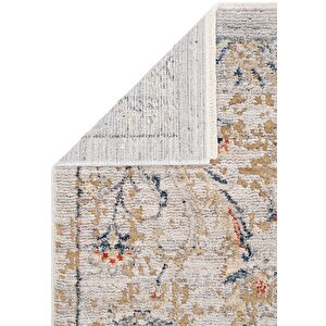 Cool Halı Hanedan Krem Klasik Desenli Çiçekli Otantik Halı Bohem Vintage Oturma Odası Salon Halısı