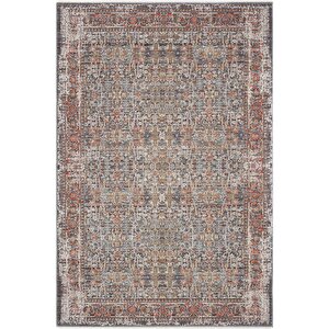 Hanedan Gri Halı Klasik Desen Modern Halısı Etnik Desenli Vintage Halı Dokuma Salon Halısı 80x150 cm