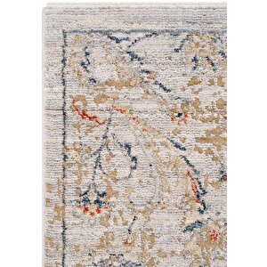 Cool Halı Hanedan Krem Klasik Desenli Çiçekli Otantik Halı Bohem Vintage Oturma Odası Salon Halısı