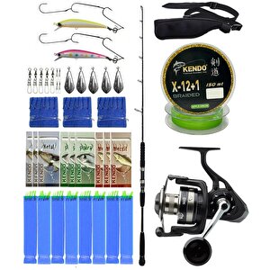 Yek Outdoor Profesyonel Tekne Oltası Seti Cavalla Speed Jigging Spin 159cm H 200-350gr 1 Parça&savage Gear Sgs8 4000 Fd Olta Makin