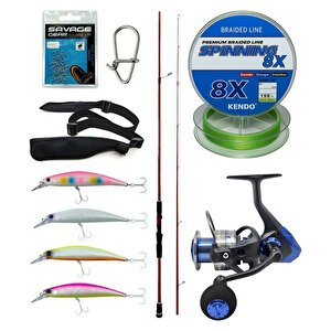 Yek Outdoor Spin Olta Seti Okuma Red Spin 279 Cm 10-40 Gr Spin Kamışı&okuma Safina 3000a Olta Makinesi