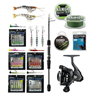 Yekoutdoor Hookworm Lrf Seti Okuma Lrf-tele-706ul 212cm 1-8 Gr Lrf Kamışı&okuma Acuador 2500a Olta Makinesi