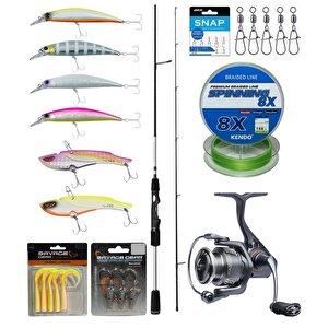 Yek Outdoor Pro Spin Seti Okuma Helios Sx Spin 2,70cm 15-45 Gr 2 Parça Spin Kamışı&savage Gear Fazor 4000 Olta Makinesi