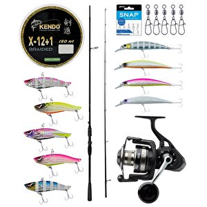 Yek Outdoor Pro Spin Seti Okuma Psycho Stick Game 243cm Ex-fast 15-40gr 2 Parça Olta Kamışı&savage Gear Sgs8 4000 Fd 8+1bb Olta Ma