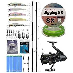 Yekoutdoor Surf Seti Shimano Kamış Beastmaster K Surf Hybrid 4,50m 225g 3pc K-type Dps&shimano Makina Speedmaster 14000 Xtd