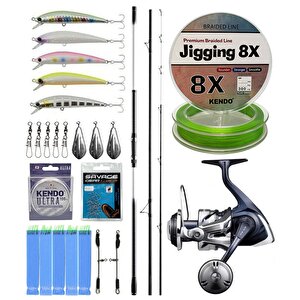 Yekoutdoor Surf Seti Shimano Kamış Beastmaster K Surf Hybrid 4,50m 225g 3pc K-type Dps & Shimano Twin Power 8000 Sw C Pg Jig Olta