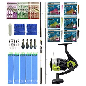 Yek Outdoor Hazır Tekne Oltası Seti Okuma Wave Boat 180h 2 Parça Tekne Kamışı&okuma Fin Chaser X Fnx-60ng Neon Green 1bb Olta Maki