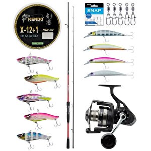 Yek Outdoor Pro Spin Seti Shimano Kamış Sienna Spinning Eva 2,69m 10-35g 2pc&savage Gear Sgs8 4000 Fd 8+1bb Olta Makinesi